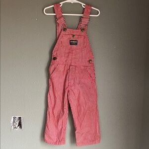 OshKosh B'gosh Classic Red and White Overalls